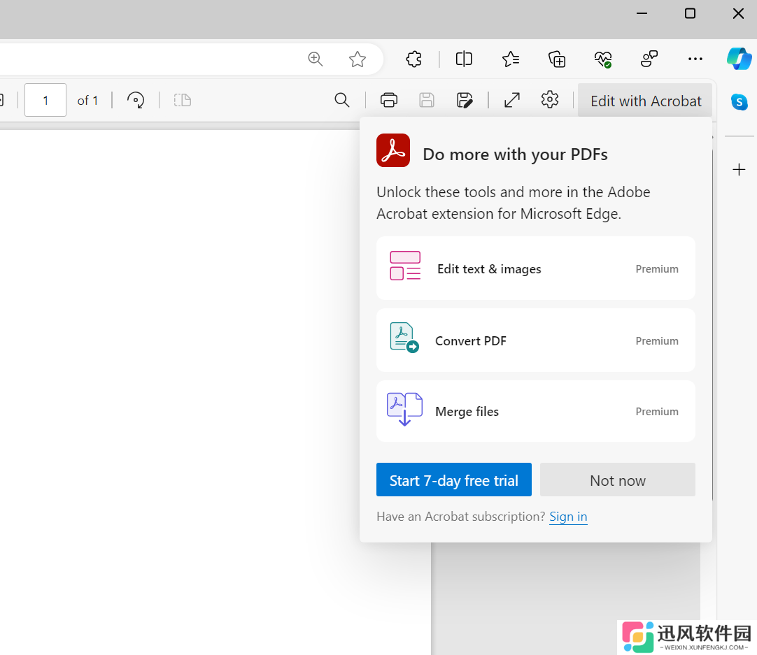 微软 Edge 浏览器 2025 年 9 月开始强制迁移 Adobe PDF 引擎，2026 年初淘汰旧 PDF 引擎