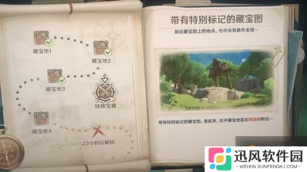 原神 如何找到秘宝迷踪特殊宝藏  秘宝迷踪特别标记藏宝图对应位置介绍攻略