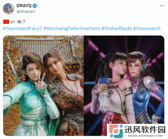 中韩游戏女主角的3D模型对比！你更喜欢哪一款？