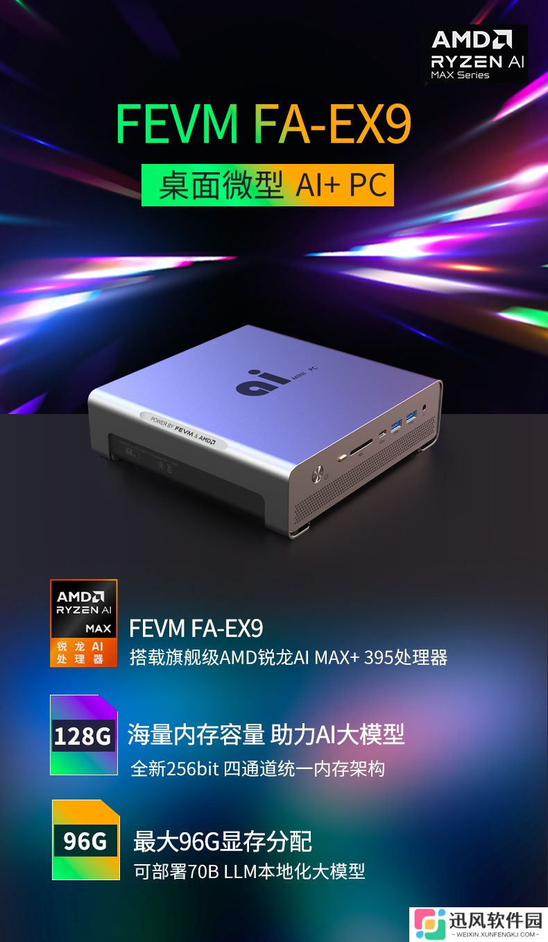 2L 体积 120W 释放，FEVM 预热 AMD 锐龙 AI Max+ 395 迷你主机 FA-EX9