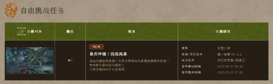 《怪物猎人荒野》今日新挑战任务“暴烈呼啸！闪煌风暴”：参加可得限定饰物