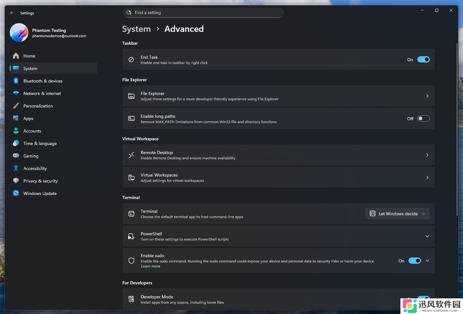 微软 Win11“高级设置”已上线 Dev / Beta 版本，可通过 ViVeTool 开启