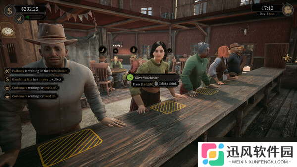 酒馆经营模拟游戏《Saloon Simulator》7月15日在Steam正式上线