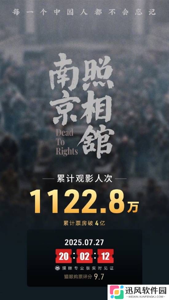《南京照相馆》票房破4亿！豆瓣8.5分！