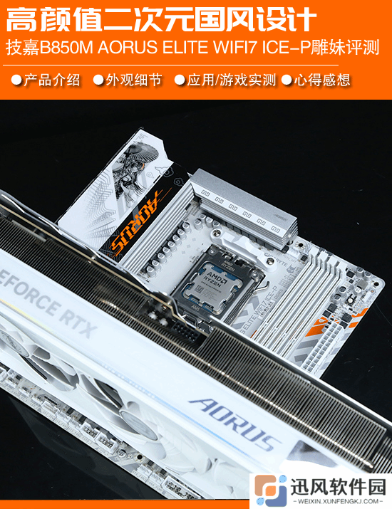 传统国风与二次元完美融合 技嘉 B850M AORUS ELITE WIFI7 ICE-P 雕妹主板评测